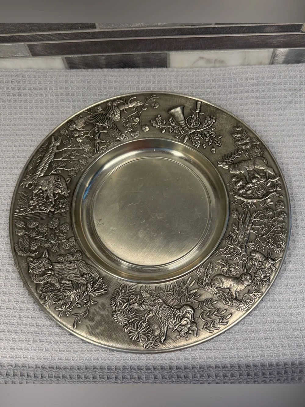 Pewter Wall Plate